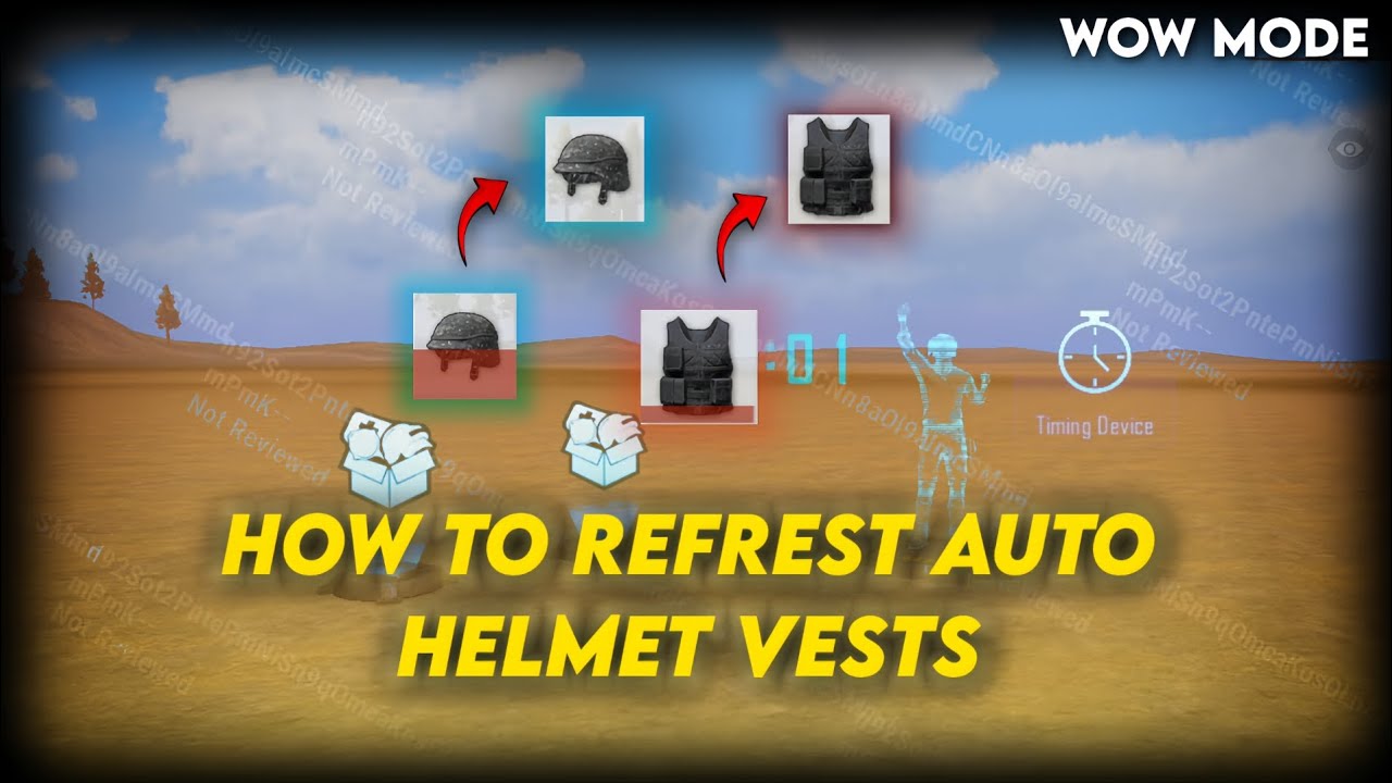 How to Refresh Auto Helmet and Vest in Pubg wow map - Full setting detail in this video