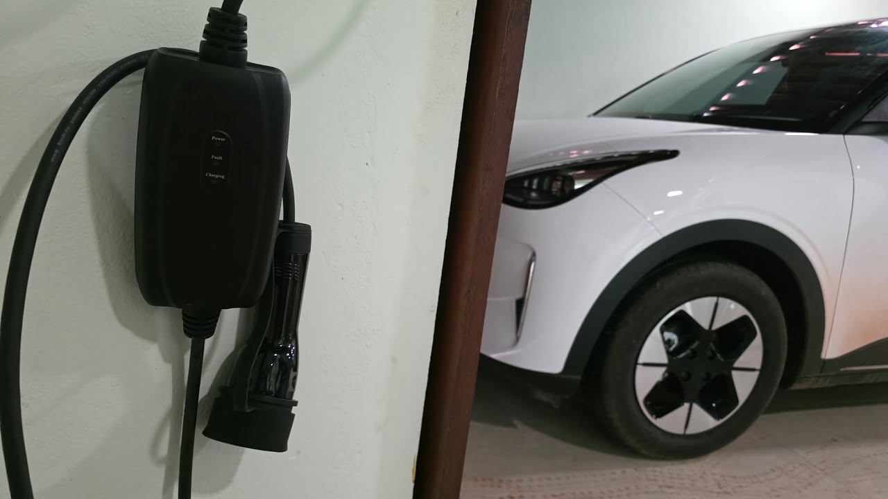 Geely EX2 -Carregando com carregador portátil original - Impressões e dicas importantes 
