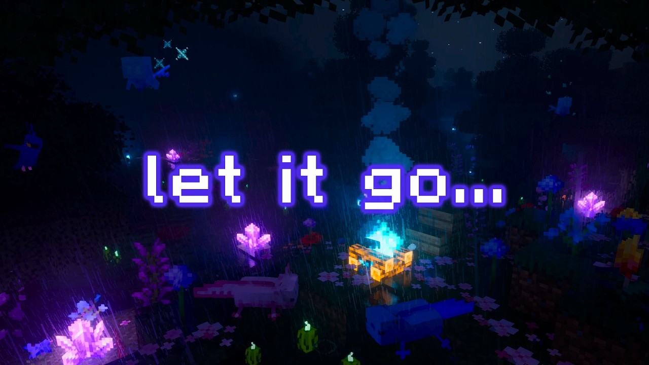 forget about it and sleep... (minecraft music w/ rain, fire)