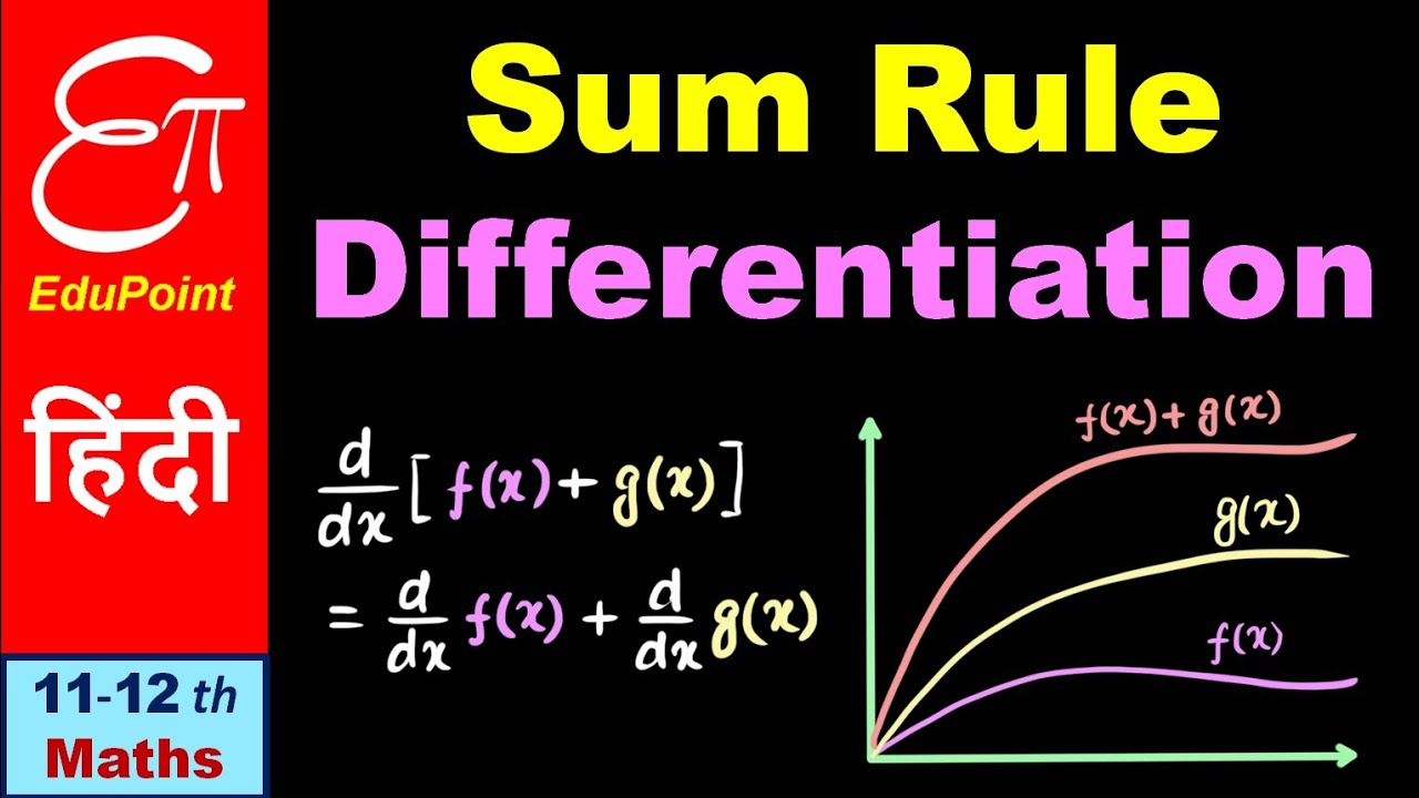 Differentiation - 3 || SUM RULE - Derivative of Sum of Functions || in HINDI