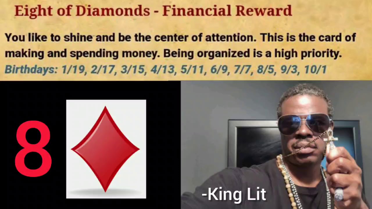 Eight of Diamonds♦ birthday personality traits.
