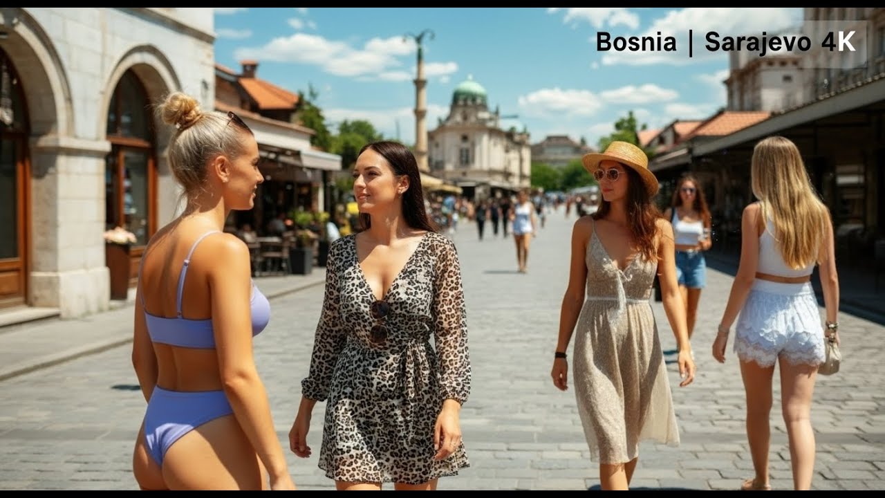 Walking Tour of Sarajevo, Bosnia 🇧🇦 | Exploring Old Town & Beautiful Streets in 4K UHD