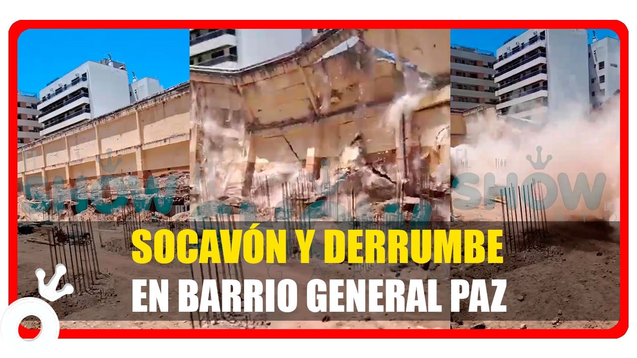 Socavón y derrumbe en barrio General Paz