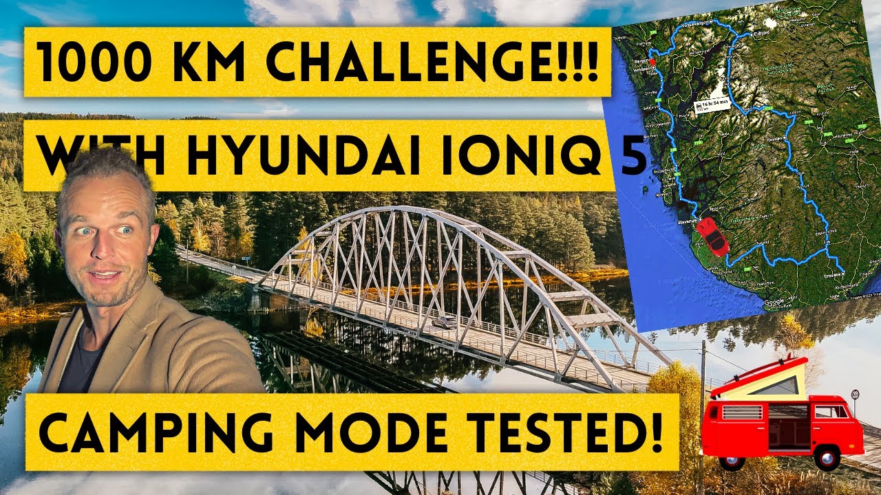 HYUNDAI IONIQ 5 1000 KM ROAD TRIP CHALLENGE IN NORWAY! CAMPING MODE TESTED! RANGE AND CHARGING TEST!