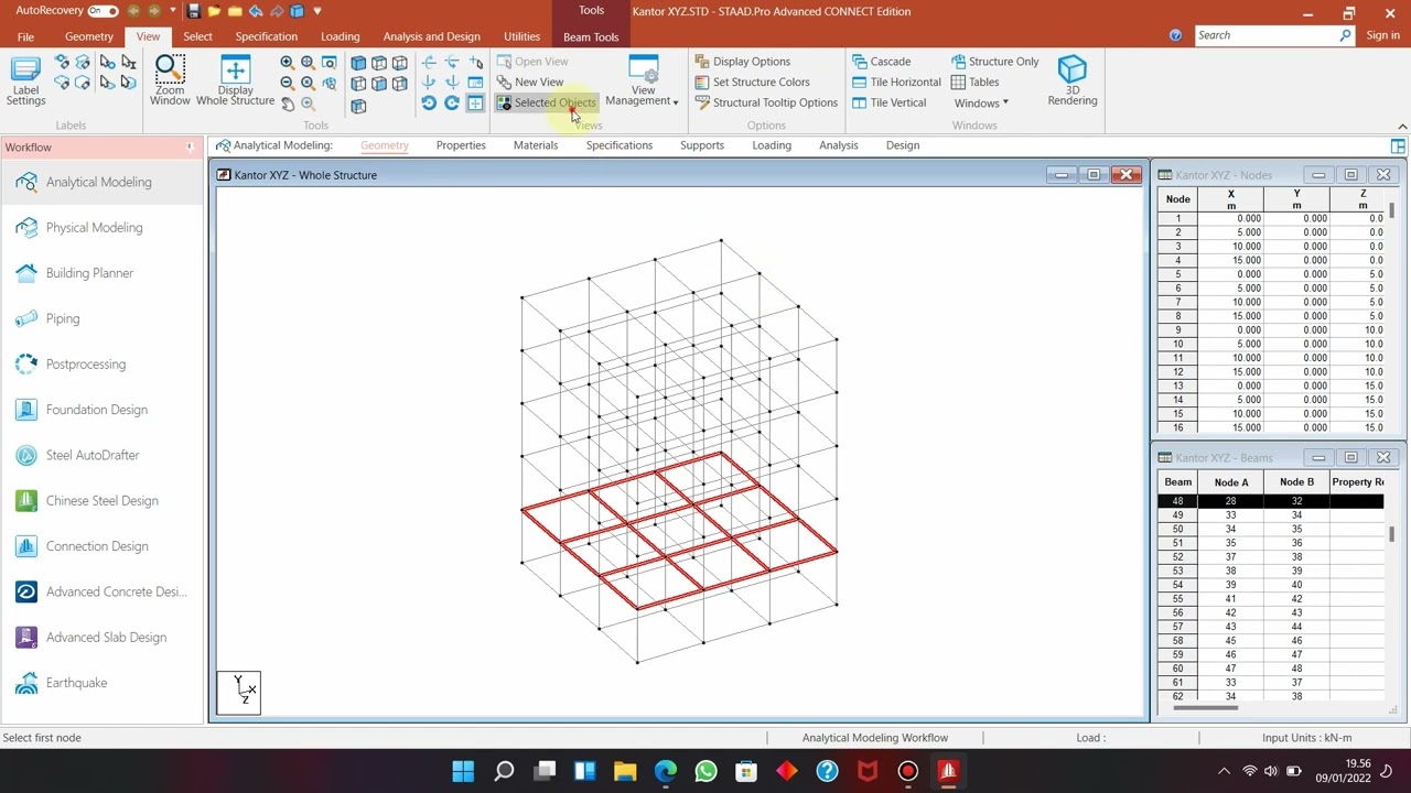 Tutorial STAAD Pro Indonesia #1 Pemodelan Geometri Struktur Gedung Beton Bertulang 5 Lantai