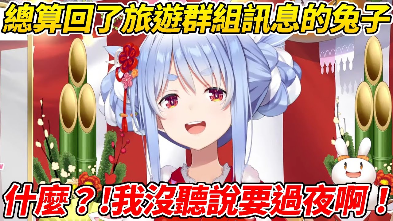 佩可拉總算回了旅遊群組的訊息但是一聽到要過夜整個人都不好了ww【 兔田佩可拉／兎田ぺこら】【ホロライブ切り抜き】【HOLOLIVE中文】