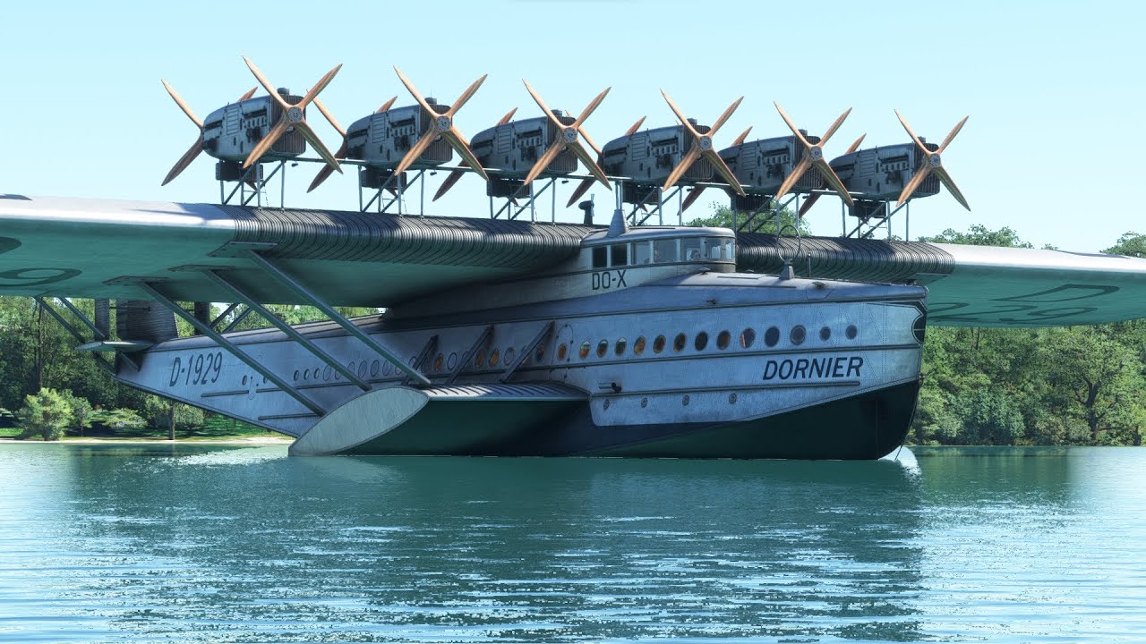 Livestream flight from Friedrichshafen to Geneva in the Dornier Do X in Flight Simulator