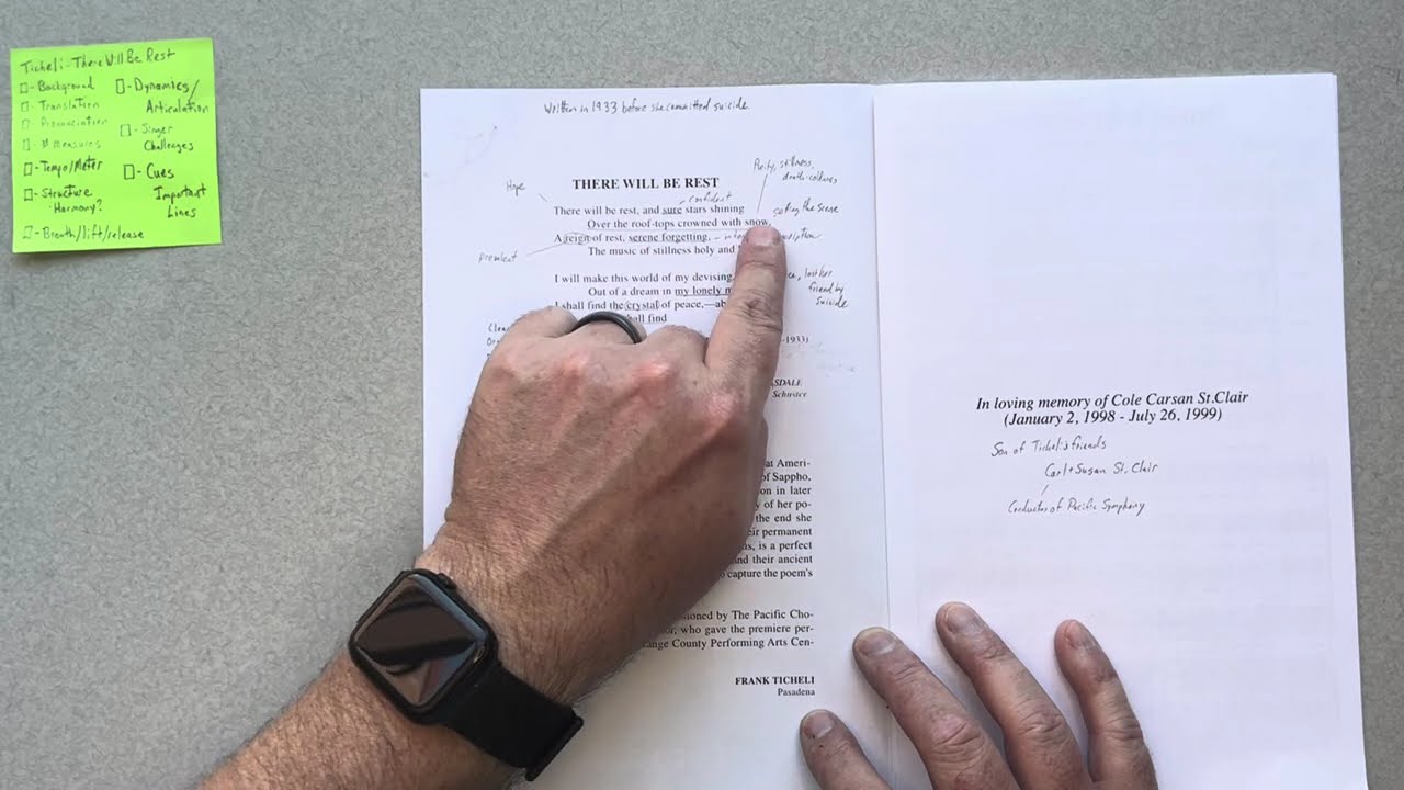 Choral Conductor Score Marking - Part 1: Overview, Background, and Translation