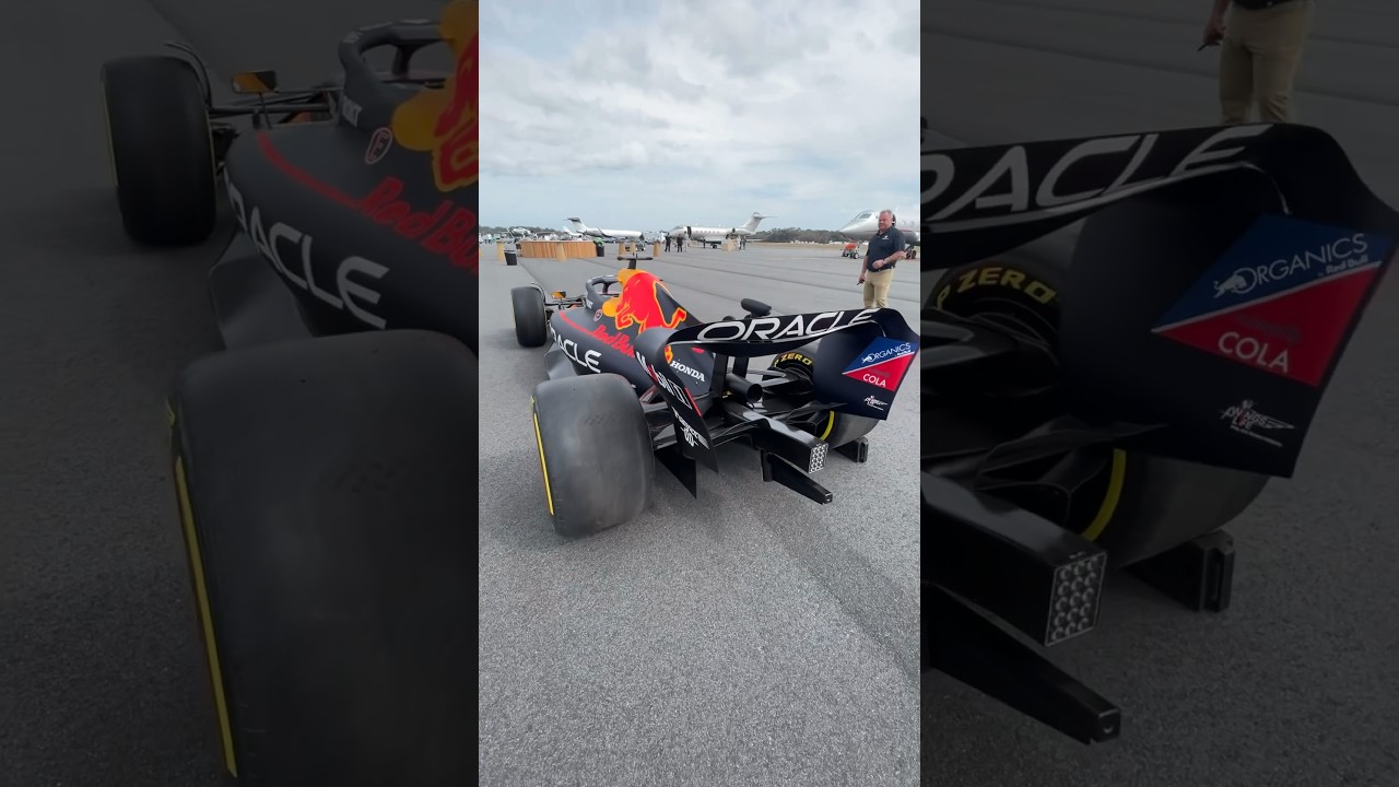 Last year's Team Red Bull F1 car driven by Max Verstappen at The Hangar Amelia Island