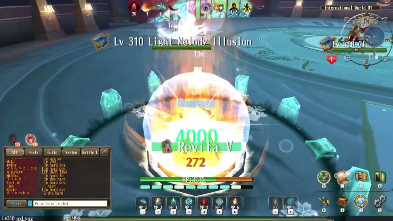 Toram Online: untouched glocke very hard [lv310] ths solo, no iframe skill
