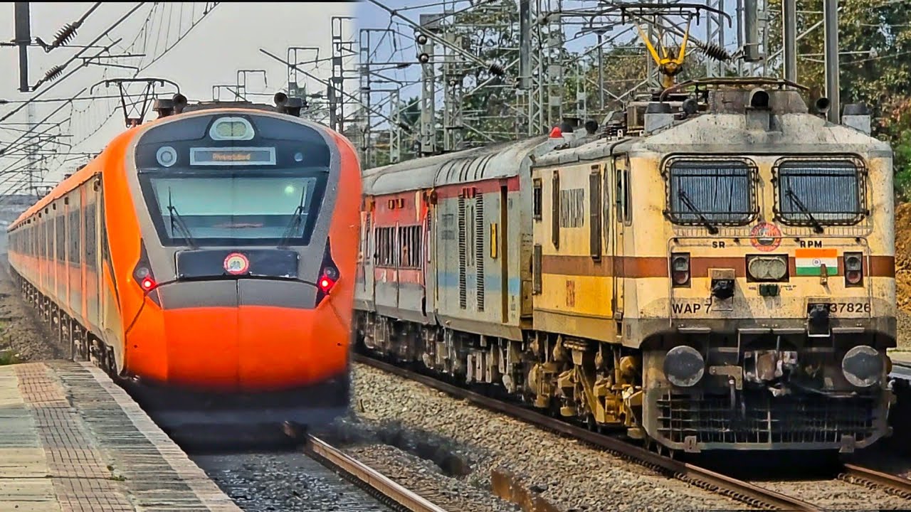 Dangerous 130Kmph WAP7 : Mumbai Rajdhani+Shatabdi+IRCTC Tejas+Vande Bharat+Amrit Bharat+Humsafar-IR