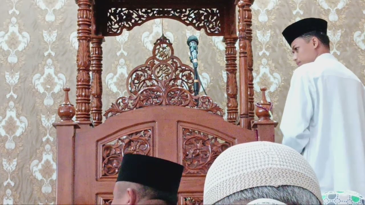 Adzan merdu ustad mansyur versi  makkah menyambut  khotib naik mimbar di masjid nurulhikmah16-5-2025