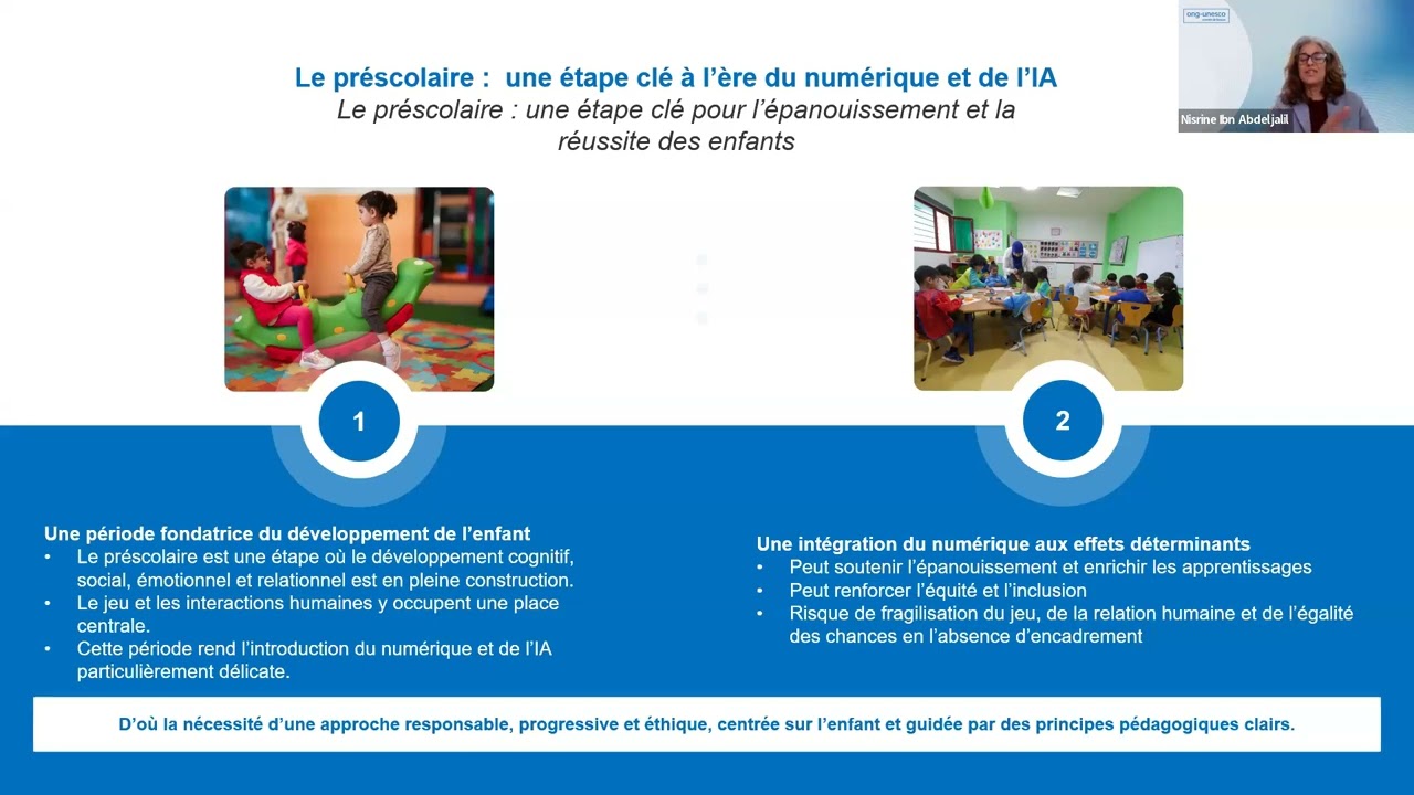 Intervention de Nisrine Ibn Abdeljalil, Directrice générale de la Fondation Marocaine du Préscolaire