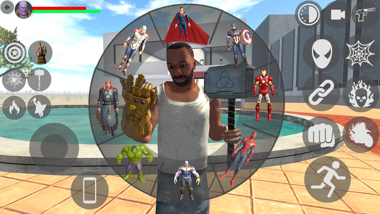 Playing As All Avengers Characters - INDIAN BIKES DRIVING 3D