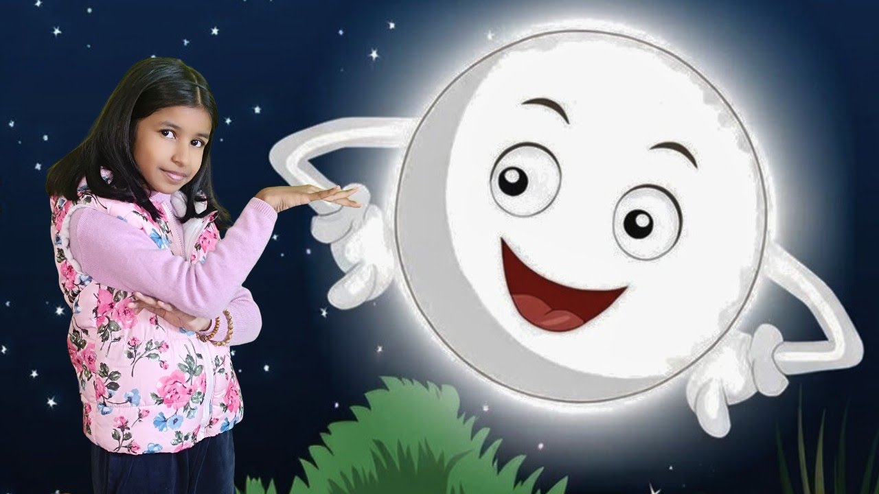 Upar Chanda Gol Gol, Hindi Baby Poem | चंदा मामा Kalu Madari Aaya | Balgeet in Hindi 