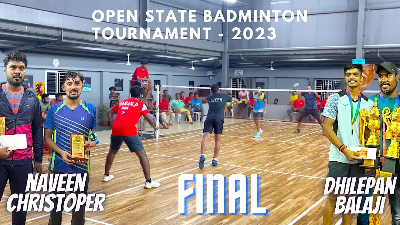 NAVEEN/CHRISHTOPER vs DHILEPAN/BALAJI || FINAL - Jumbled Doubles || Open State Badminton Tournament