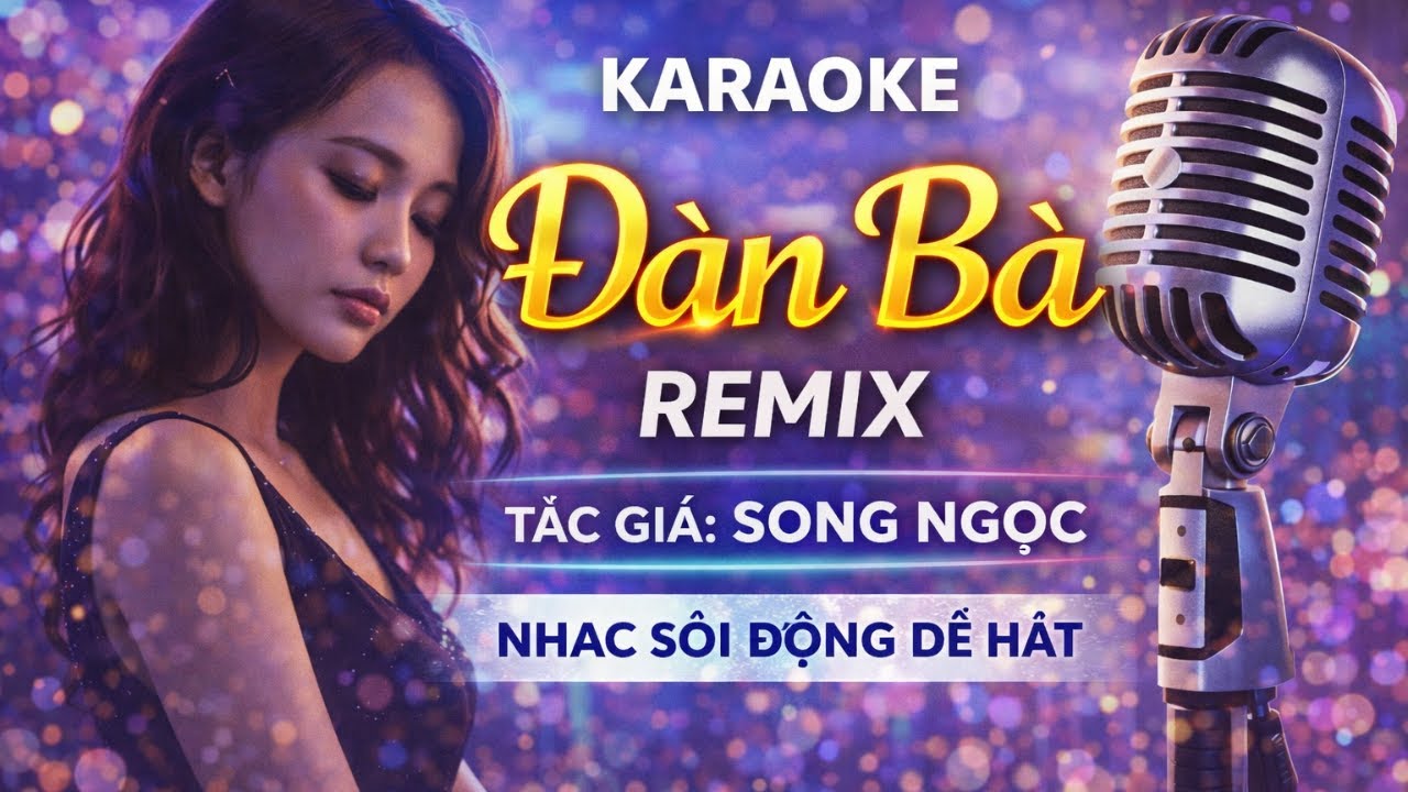 Karaoke Đàn Bà Remix - Nhạc Sôi Động Dễ Hát – Tác Giả Song Ngọc