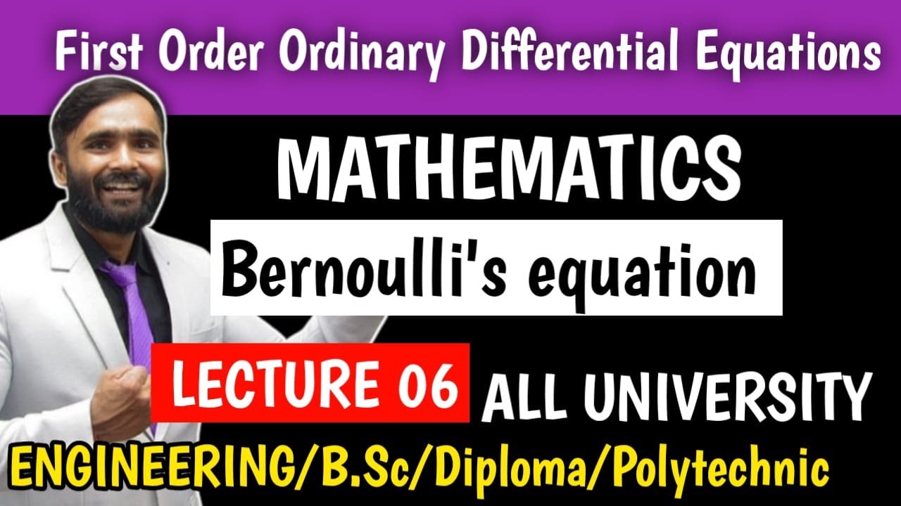 Differential Equation of First Order and First Degree|Lecture 6|Mathematics|Engineering|B.Sc|Diploma
