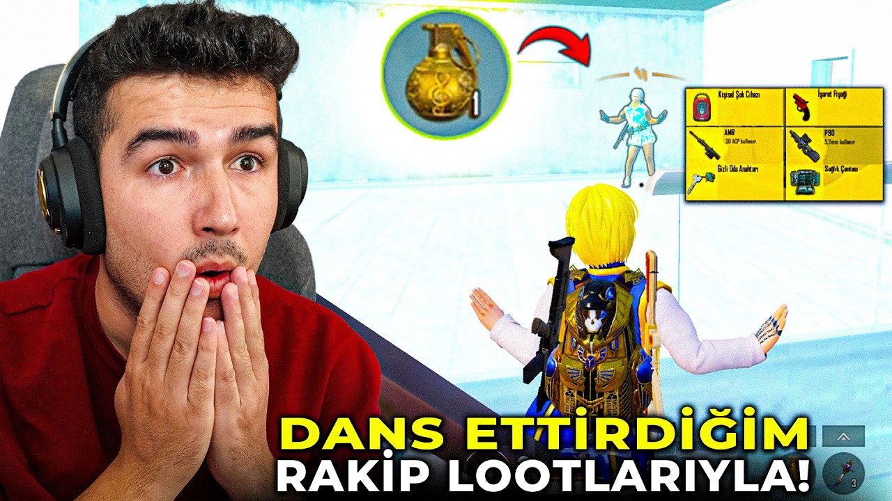 DANS ETTİRDİĞİM RAKİPLERİN LOOTLARIYLA WİN ALMAK! PUBG MOBILE