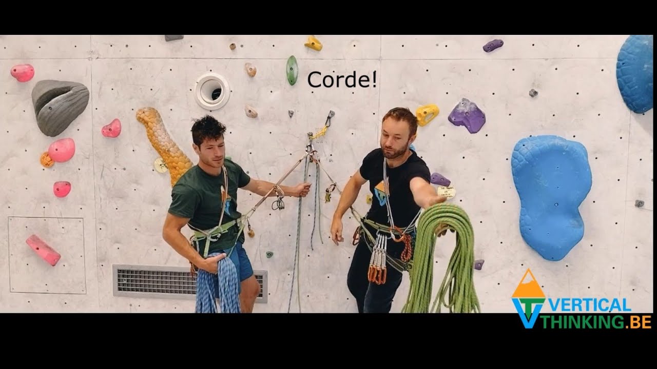 Multi-pitch: dubbeltouw: rappel na rappel