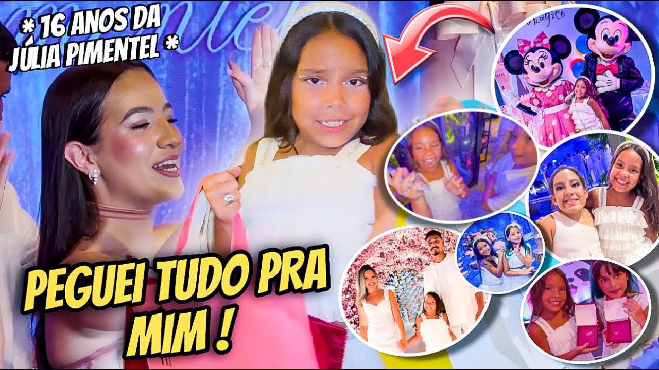 OLHA TUDO O QUE ACONTECEU NA FESTA DA JÚLIA PIMENTEL !! * eu levei a festa toda pra casa * 😱