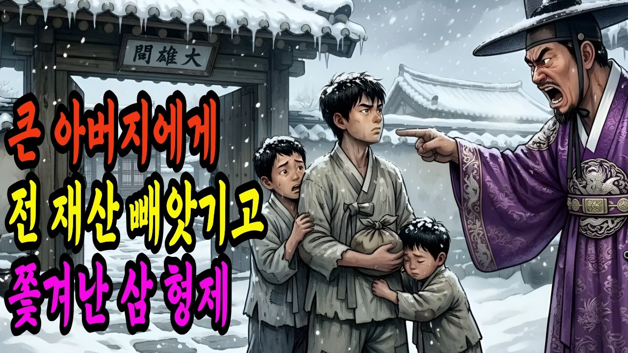 조카들 전 재산 빼앗고 내쫓은 무정한 큰아버지의 최후 하늘도 감동한 삼 형제의 눈물겨운 이야기!!