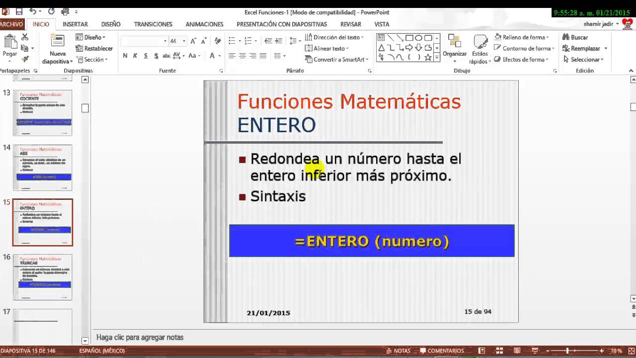 Excel 2013 Funciones Matemáticas parte II
