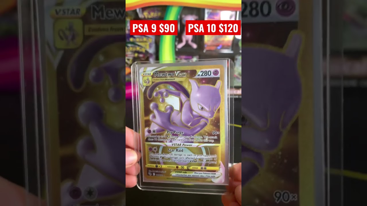 Gold Mewtwo Vstar full art!! PSA Grade prices!
