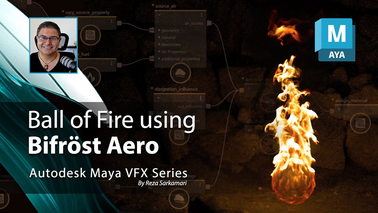 Серия Maya VFX: Эффект огня с использованием Bifröst Aero