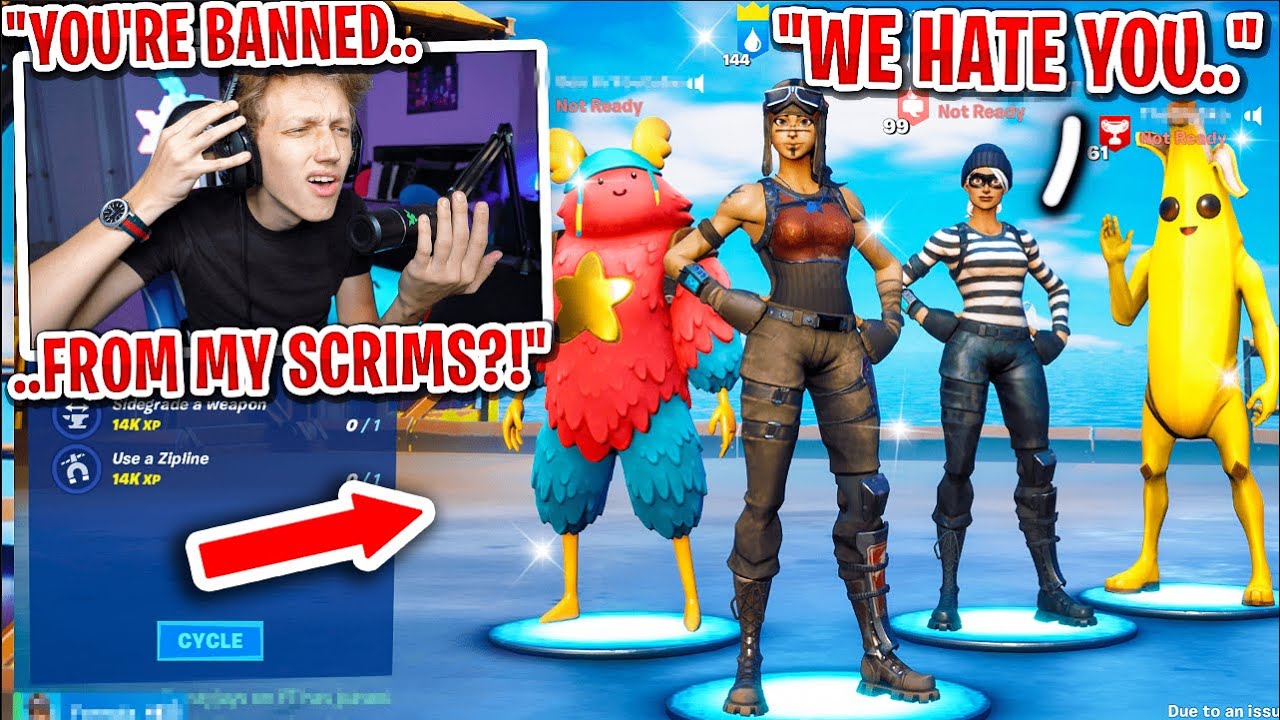 I banned a squad for teaming in my custom scrims... (I caught them cheating)