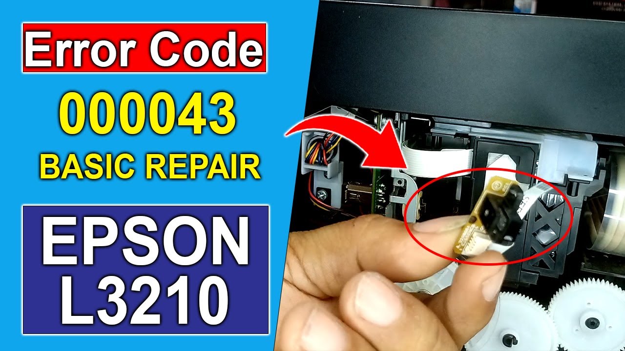 Epson L3210 error code 000043 | BASIC REPAIR | DIY REPAIR