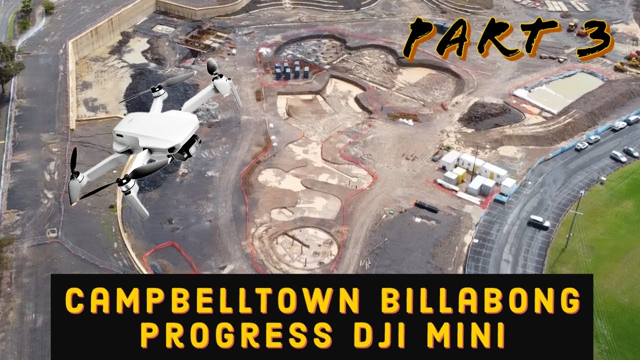 DJI mavic mini se drone New Campbelltown Billabong construction progress ***PART 3***