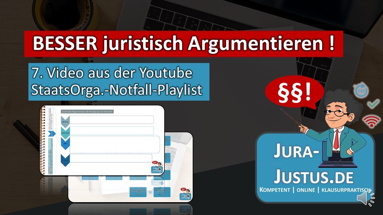 BESSER juristisch Argumentieren & Gesetze auslegen:  7. Video Staatsorga.-Notfall-Playlist