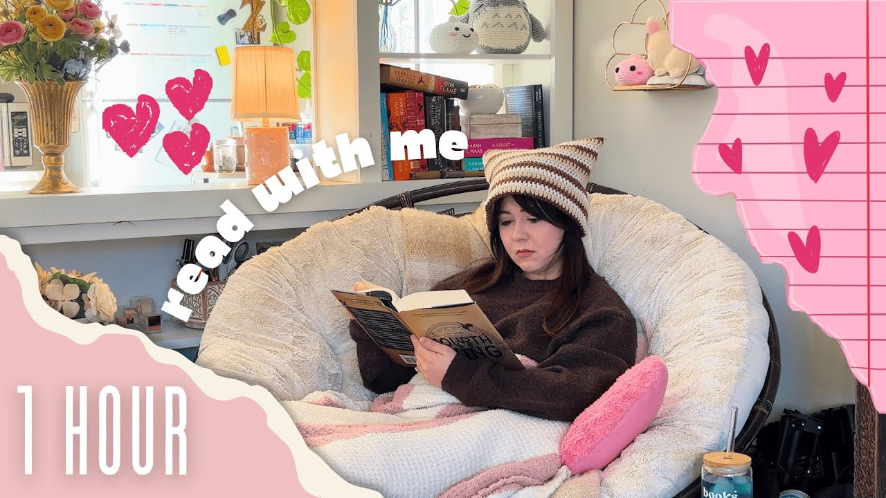 Cozy Read With Me for 1 Hour ☕ 📖  | reading ambience, body doubling, no talking, lofi music, books