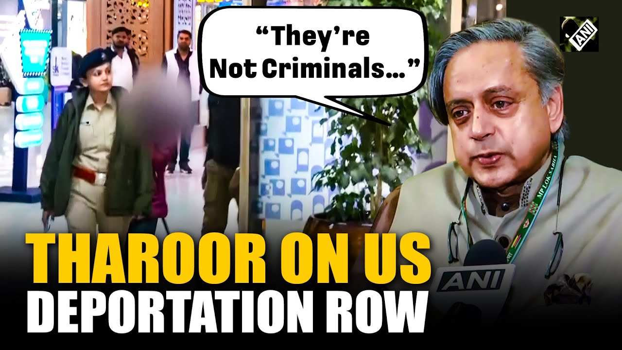 Congress&rsquo; Shashi Tharoor reacts on US deportation row, criticizes alleged &lsquo;handcuffing&rsquo; of deportees