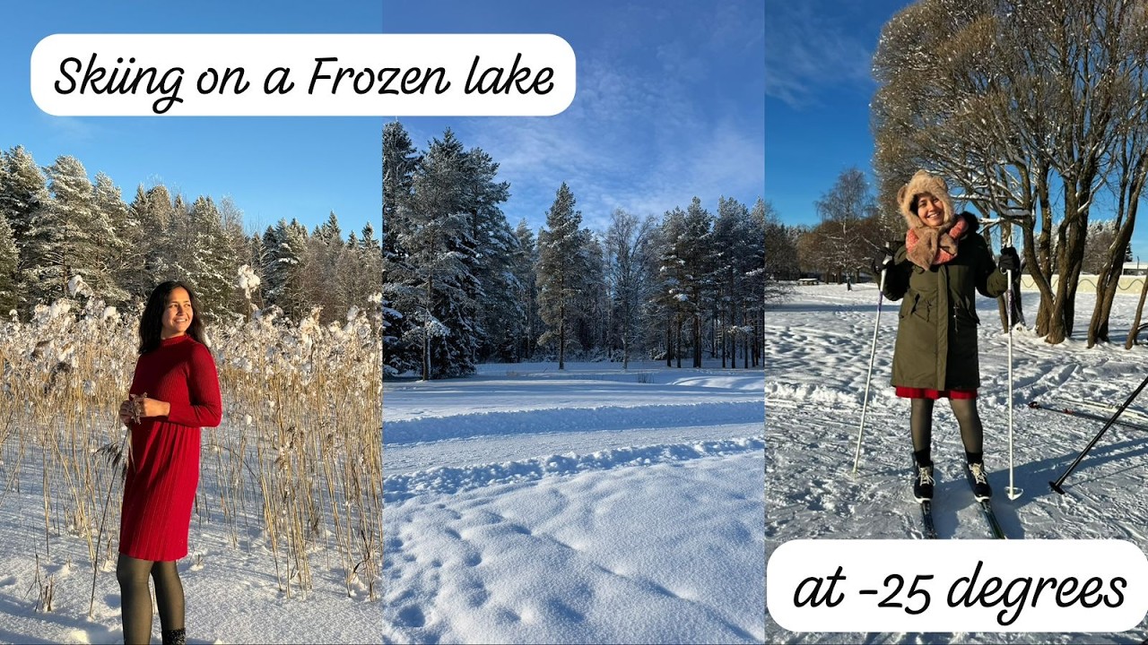 Doing Everything Wrong at -25°C ❄️ | Skiing on a Frozen Lake in Sweden