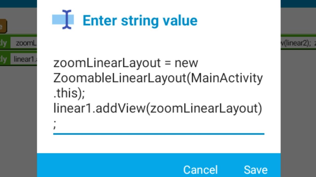 How To Make Any Linear Zoomable Together With All Its Contents In Sketchware