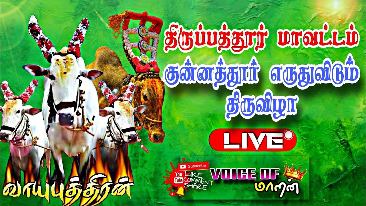 🔴குன்னத்தூர் எருதுக்கட்டு live 2026|kunnathur eruthukattu live2026thirupattur district#voiceofmaran