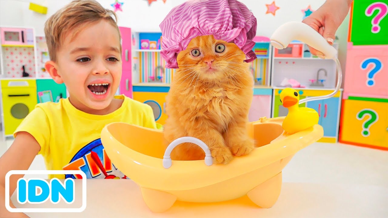 Vlad dan Niki bermain dengan hewan peliharaan | Koleksi video untuk anak-anak