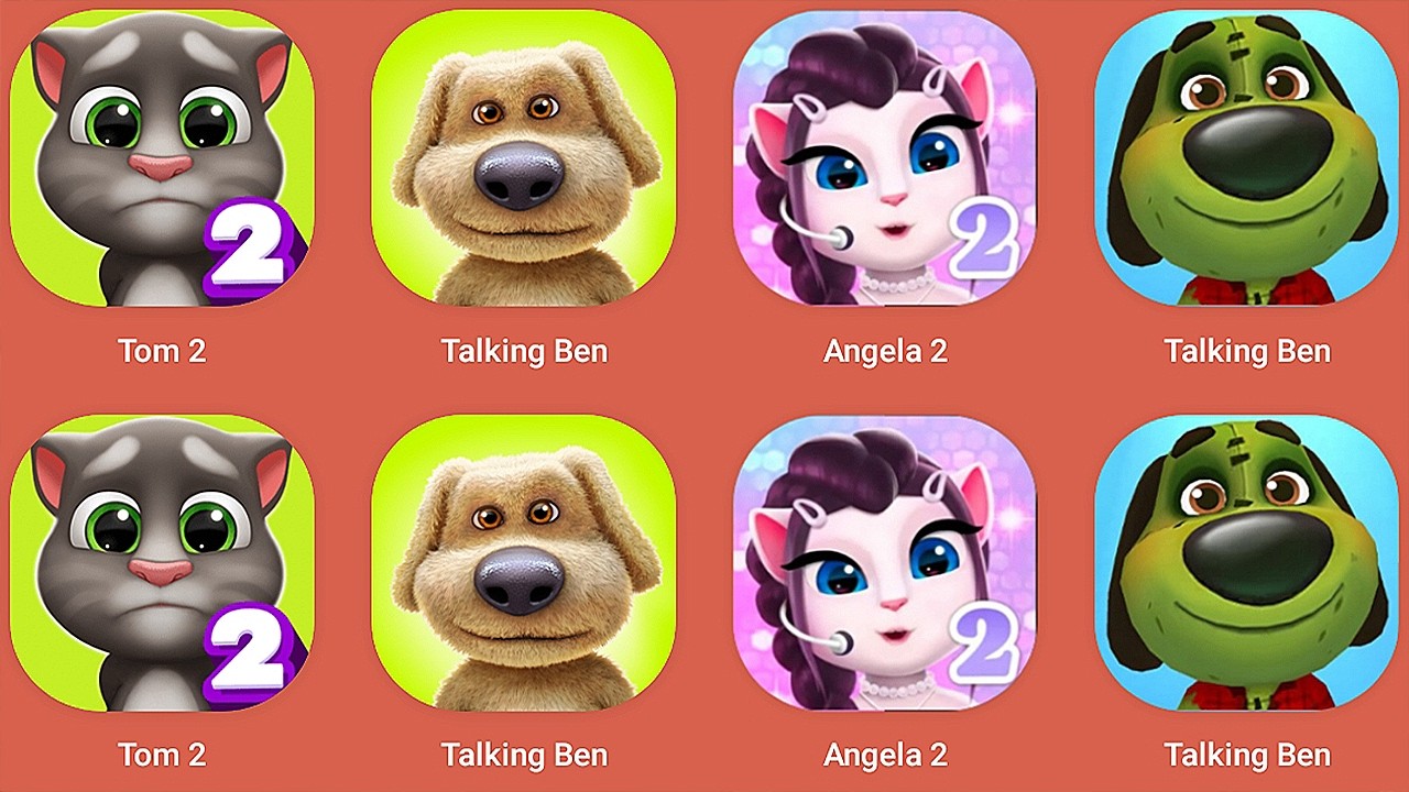 My Talking Angela 2,Talking Ben,My Talking Tom Game Play