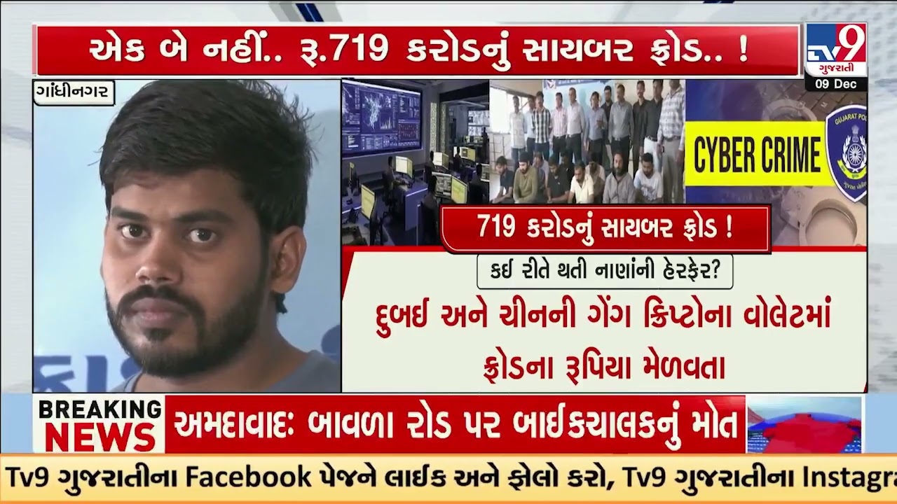 Gandhinagar Police bust ₹719 crore cyber fraud; Gang arrested from Bhavnagar | Gujarat | TV9Gujarati