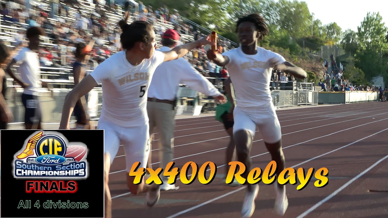 2022 TF - CIF-ss FINALS - 4x400 Relays (Boys, all 4 divisions)