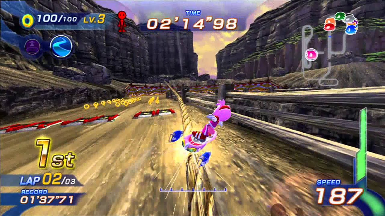 Sonic Free Riders: Rocky Ridge (Expert / Free Race) [1080 HD]