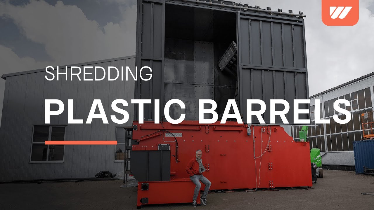 Giant WEIMA WLK 30 Super Jumbo shreds XXL plastic barrels