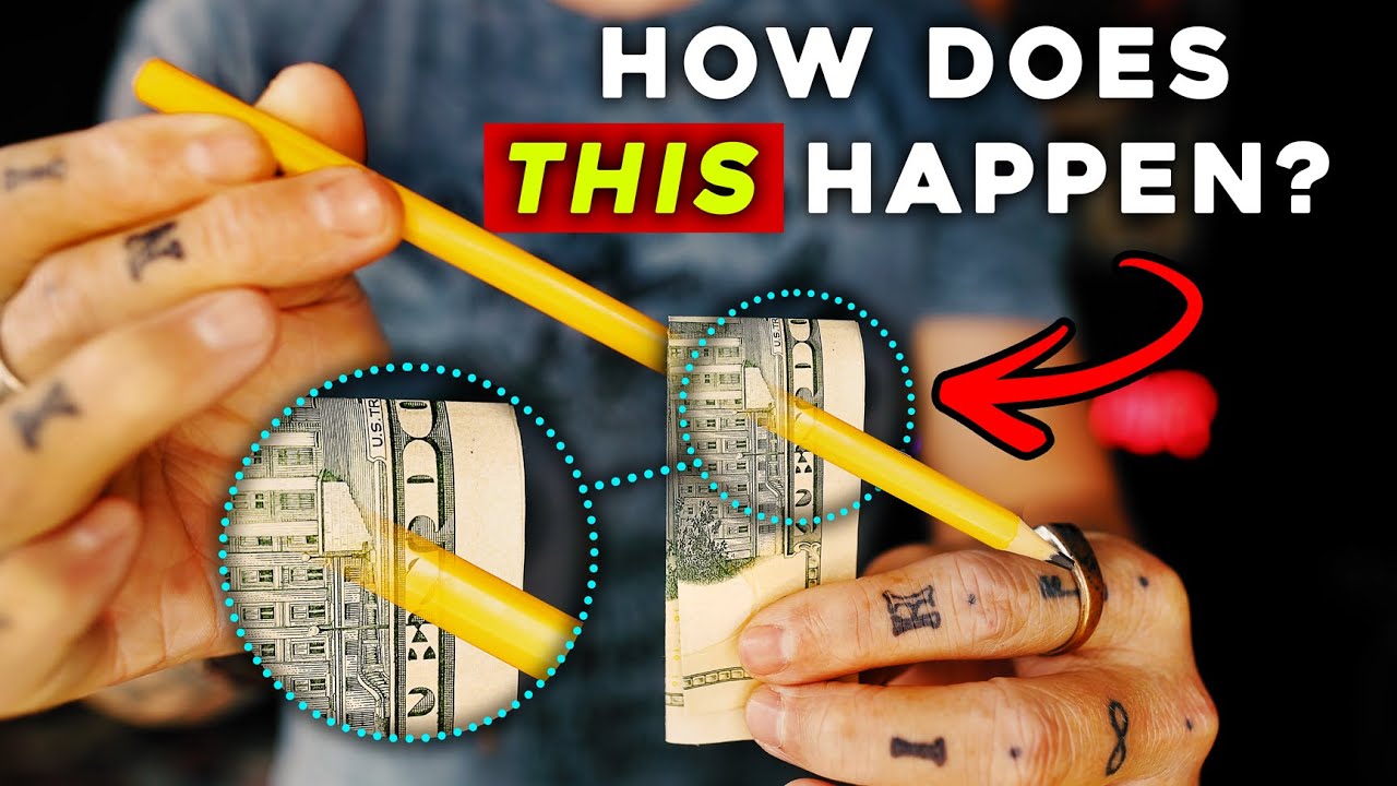 SLOWLY Melt A Pencil Thru A $1 Bill!
