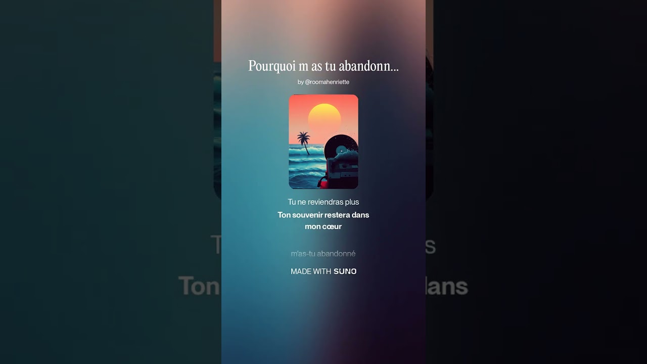 Pourquoi m as tu abandonnée   A Loma song reggae remix