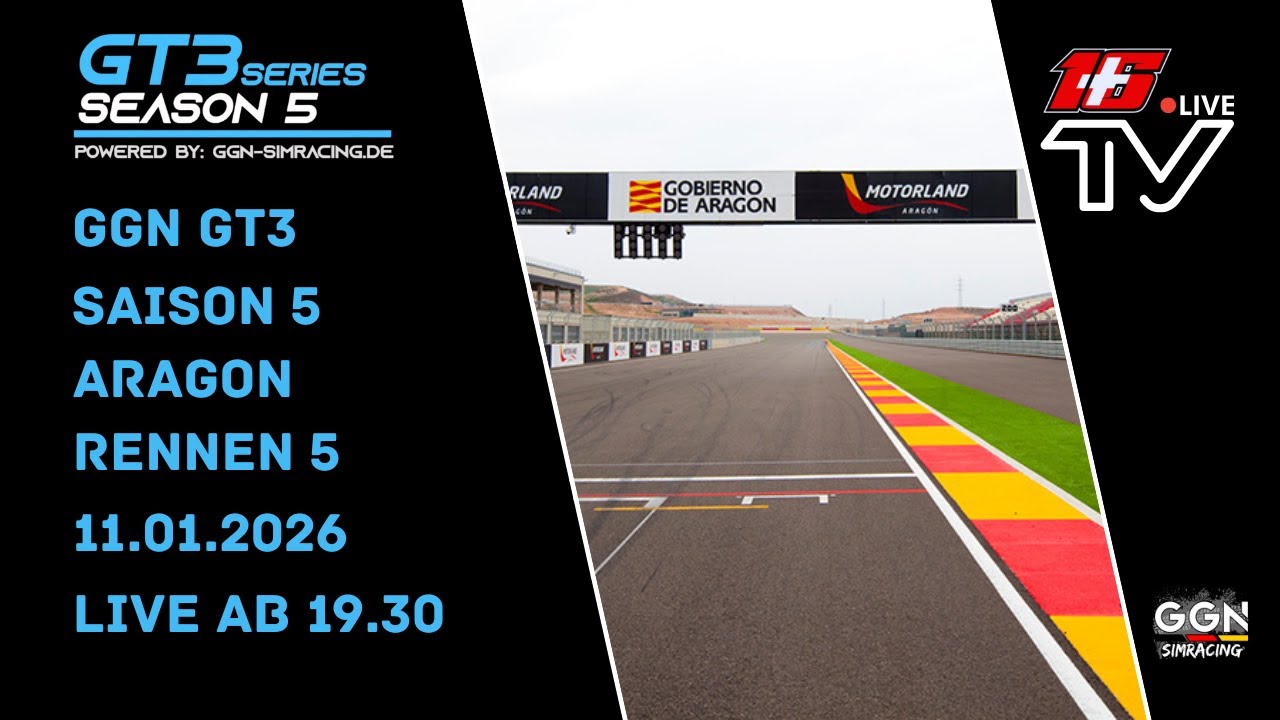Race 5 Aragon | GGN GT3 Season 5 | Live Broadcast