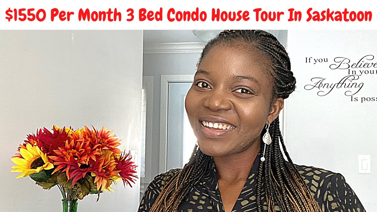 Tour Of A 3 Bedroom $1550 Per Month Condo in Saskatoon Canada