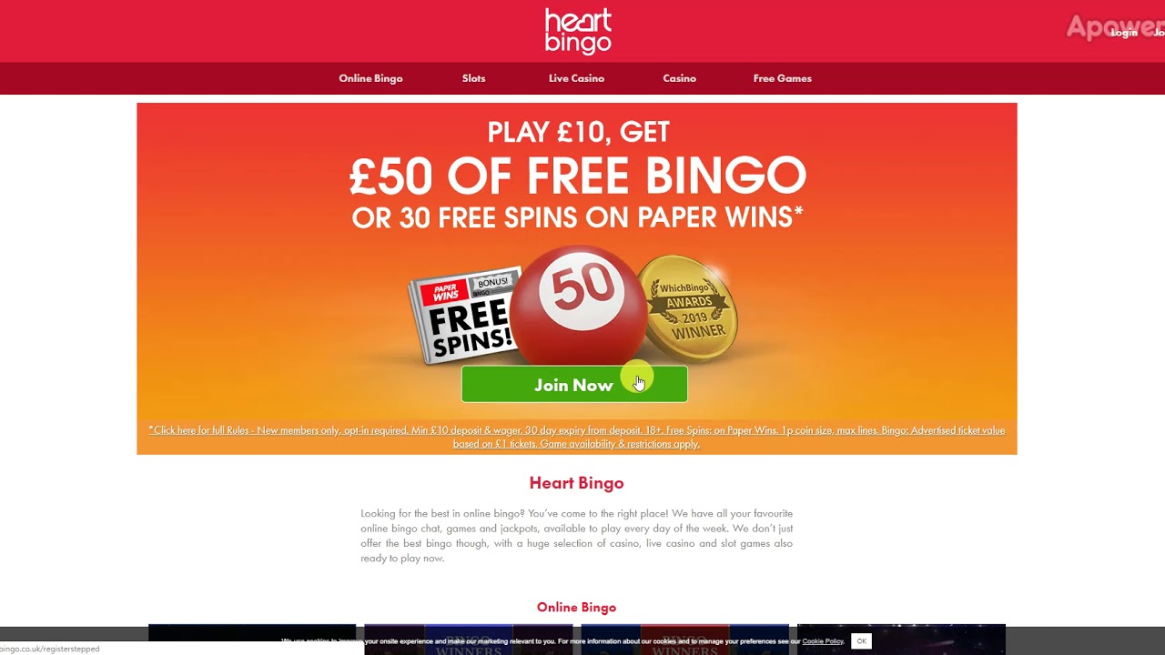 BingoSites.bet Heart Bingo - Welcome Bonus Walk-through