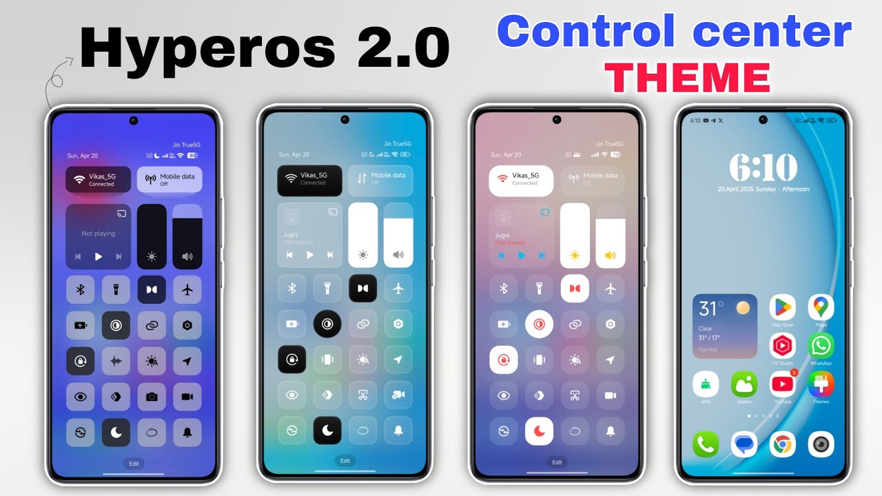 Top 5 Control Center Themes For Xiaomi HyperOS 2.0 ✅ You Should Try It Now ⭐ CRAZY Looking 😉